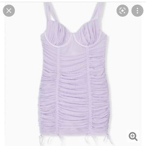 Torrid lilac mesh drawstring chemise